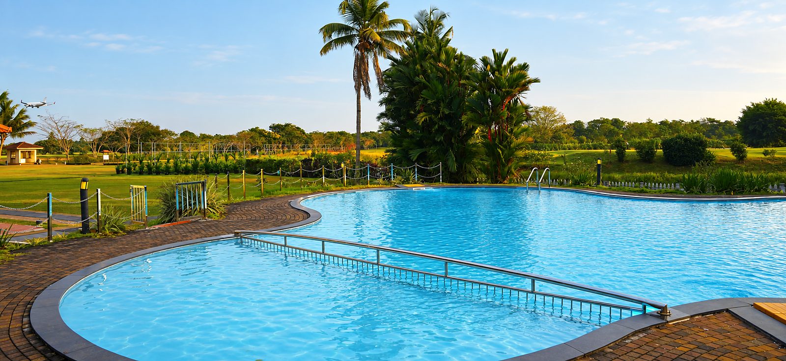 CIAL Golf and Country Club 25m pool, Cochin International Airport, built by Moothedan